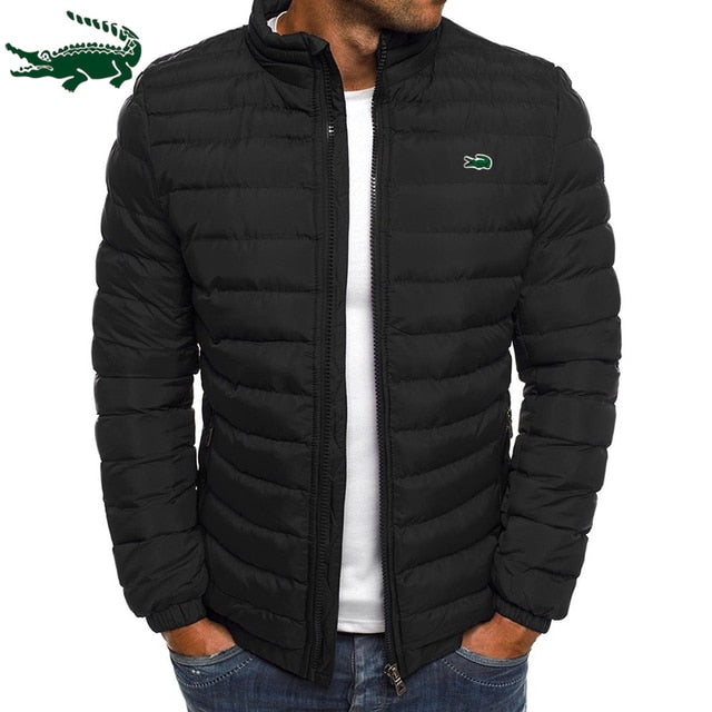 High quality new autumn and winter men's warm, windproof and rainproof standing collar zippered cotton-padded jacket jacket jack