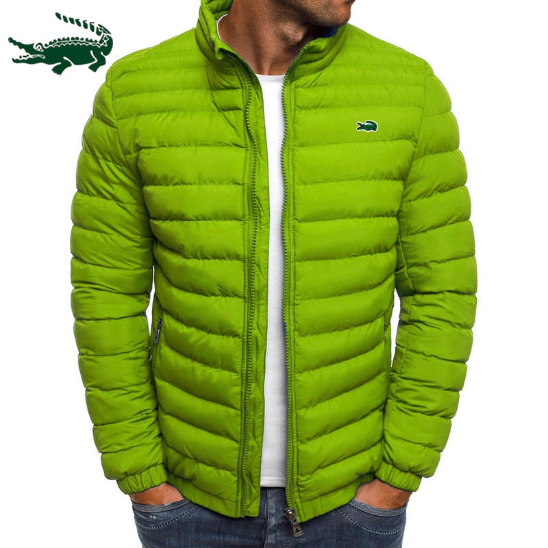 High quality new autumn and winter men's warm, windproof and rainproof standing collar zippered cotton-padded jacket jacket jack