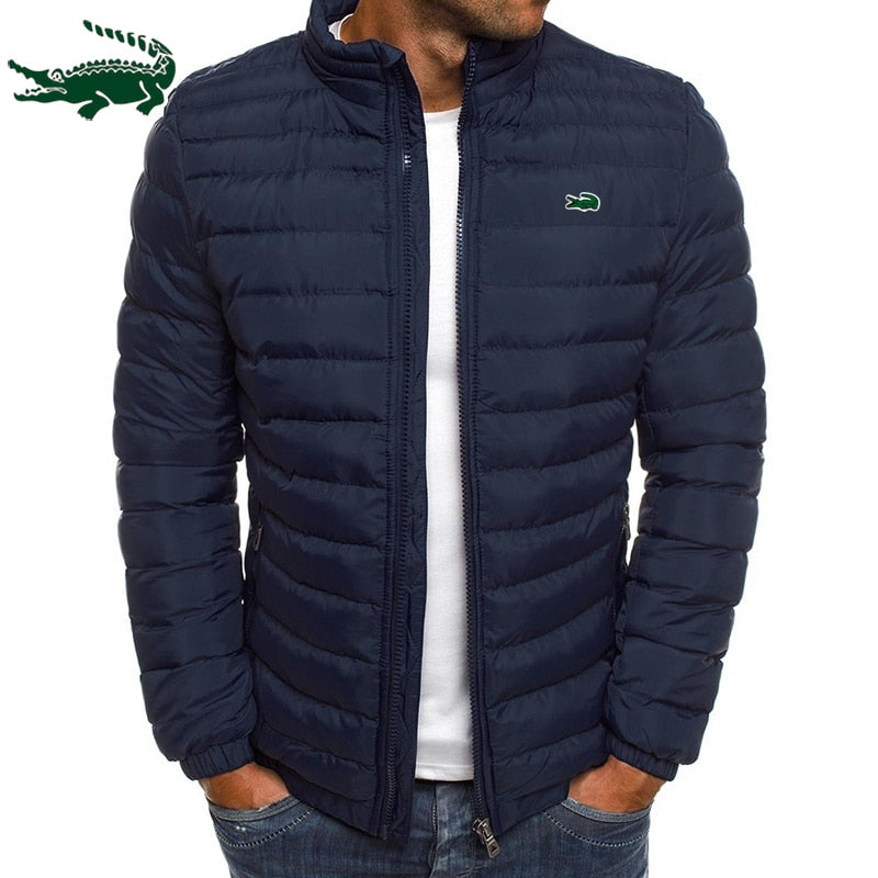 High quality new autumn and winter men's warm, windproof and rainproof standing collar zippered cotton-padded jacket jacket jack