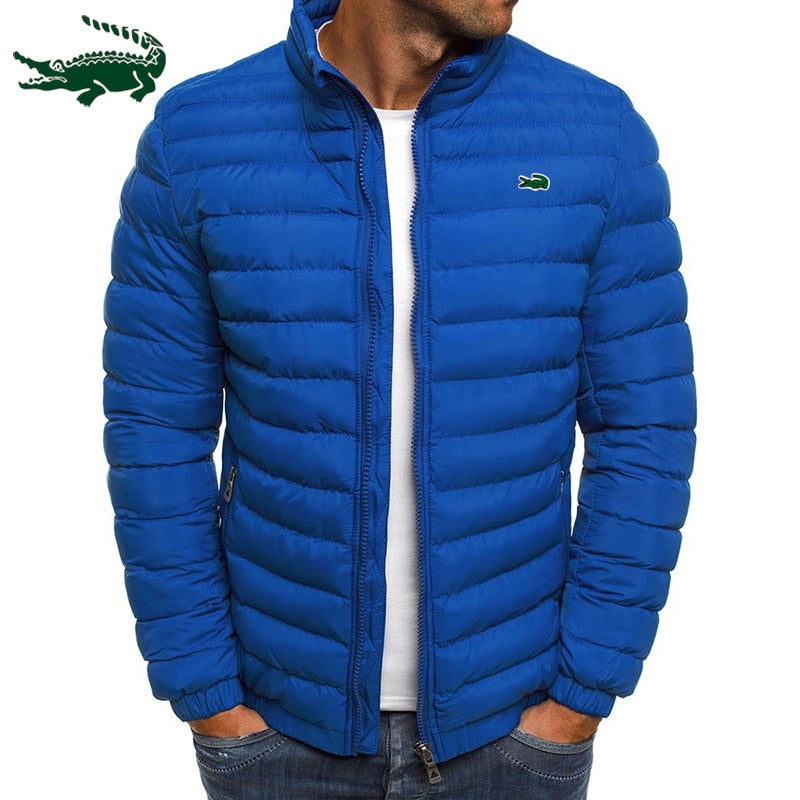 High quality new autumn and winter men's warm, windproof and rainproof standing collar zippered cotton-padded jacket jacket jack