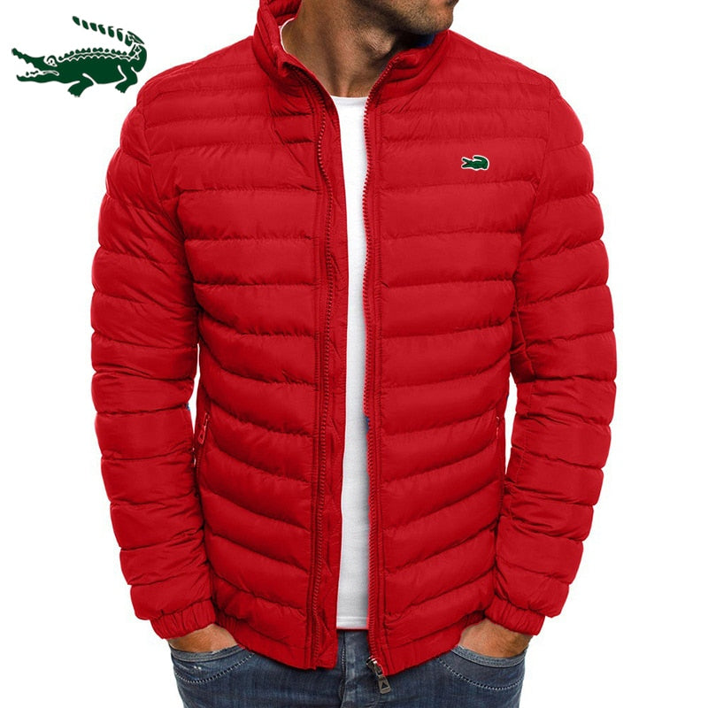 High quality new autumn and winter men's warm, windproof and rainproof standing collar zippered cotton-padded jacket jacket jack
