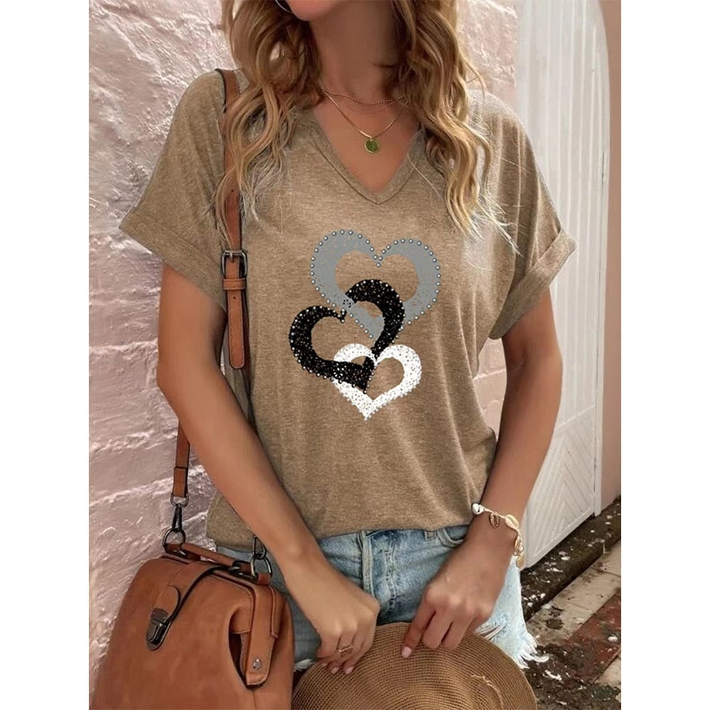 Womens heart shape summer top