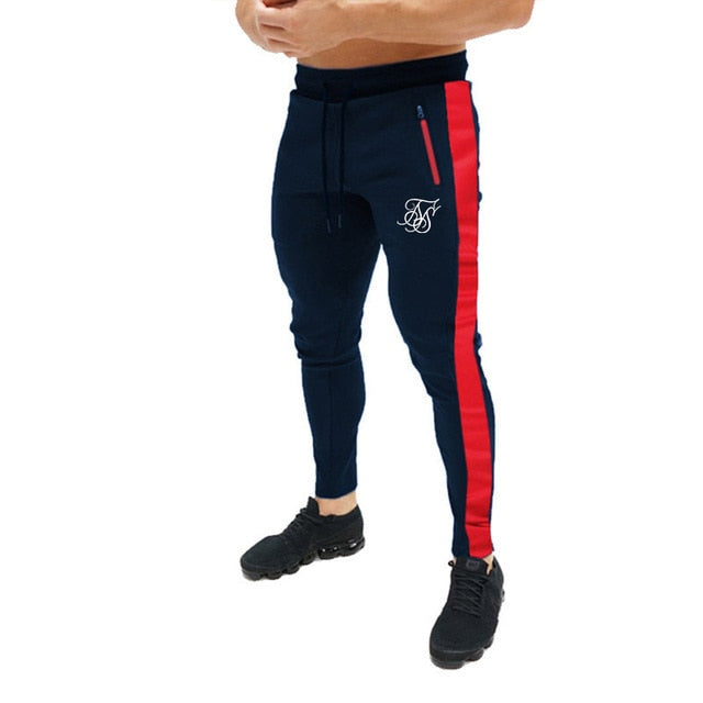 Sik Silk Men Pants Fitness Skinny Trousers