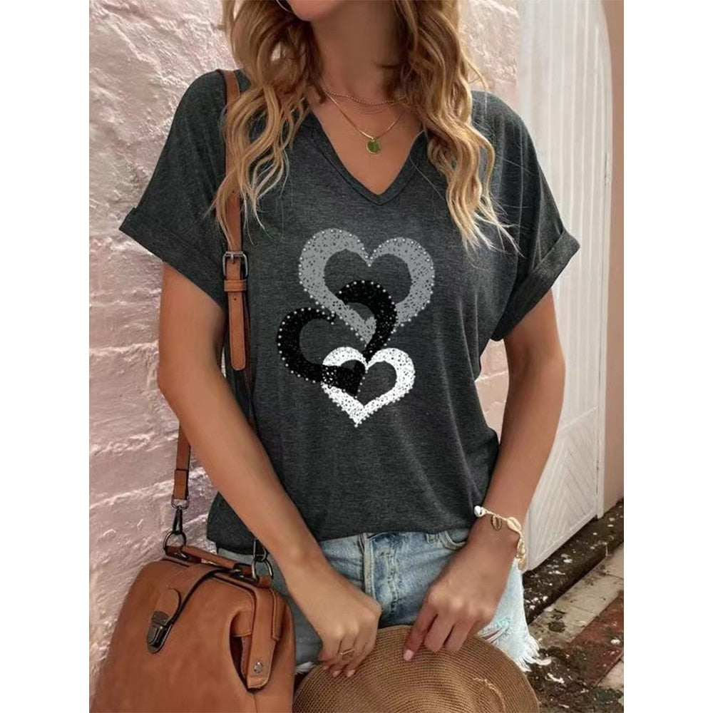 Womens heart shape summer top