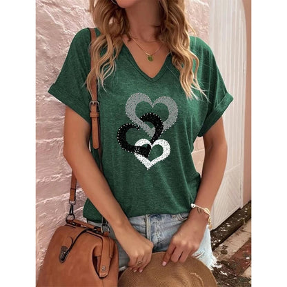 Womens heart shape summer top