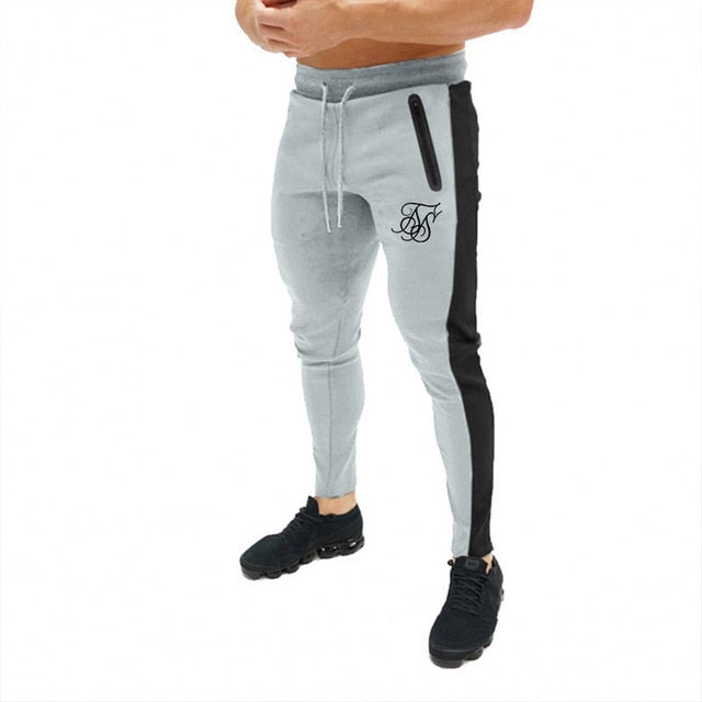 Sik Silk Men Pants Fitness Skinny Trousers