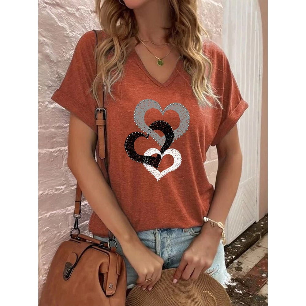 Womens heart shape summer top