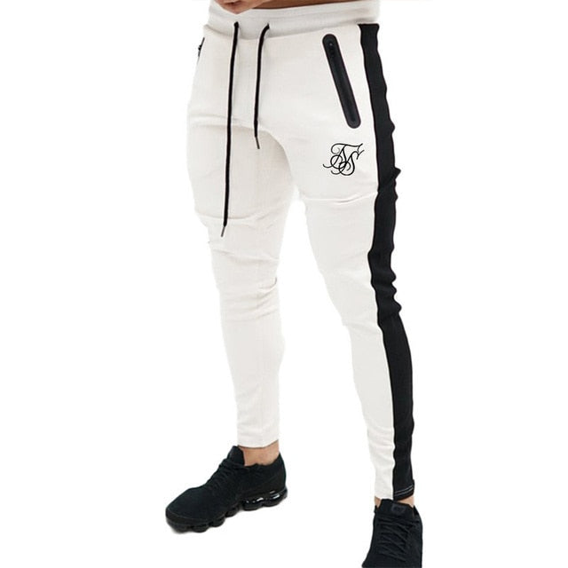 Sik Silk Men Pants Fitness Skinny Trousers